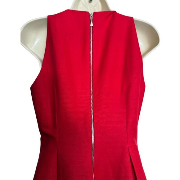 Kate Spade Red Retro Inspired Fit & Flare Pleated Sleeveless Dress Size 6 - Picture 6 of 12